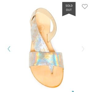 Free People Under Wrap sandal holographic silver